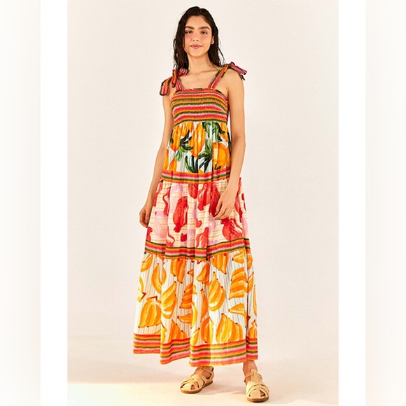 FARM Rio Dresses & Skirts - FARM Rio
Fruits Scarves Tiered Maxi Dress